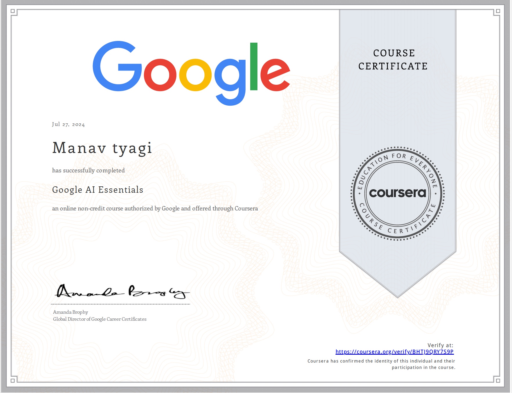 Google IT Support Certificate